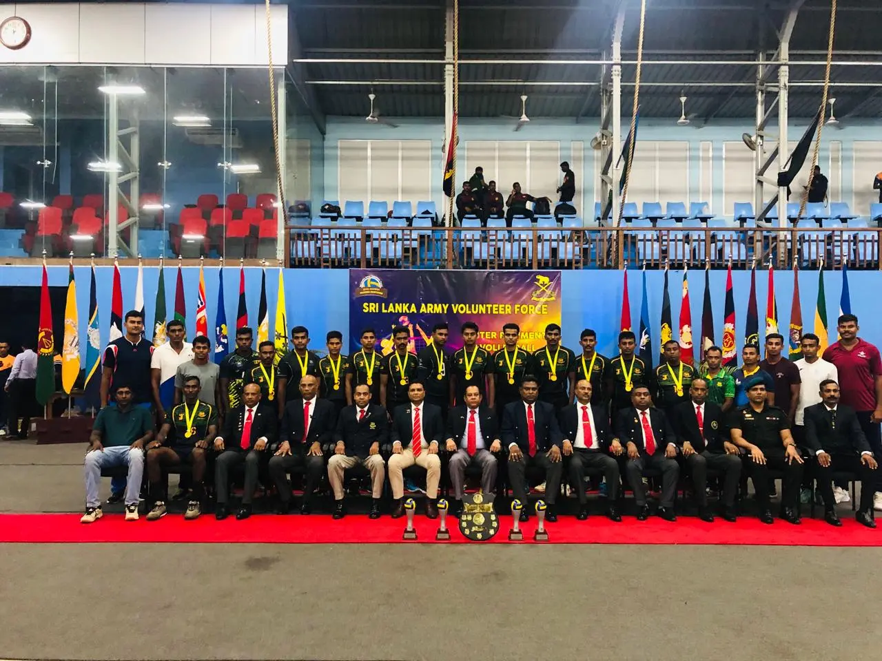 Army volleyball match at the inter-regiment competition