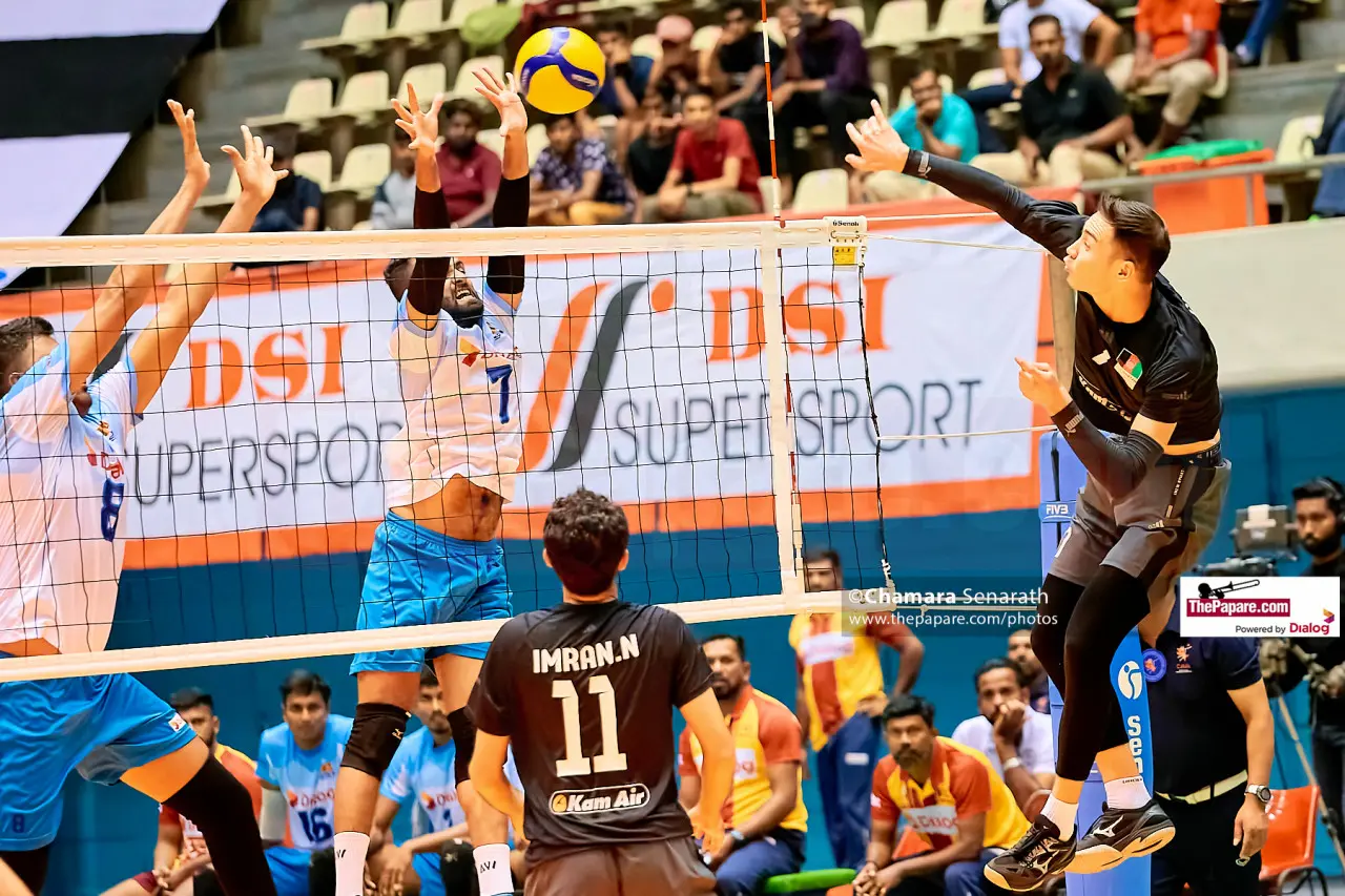 Isuru attacking during the CAVA Championship