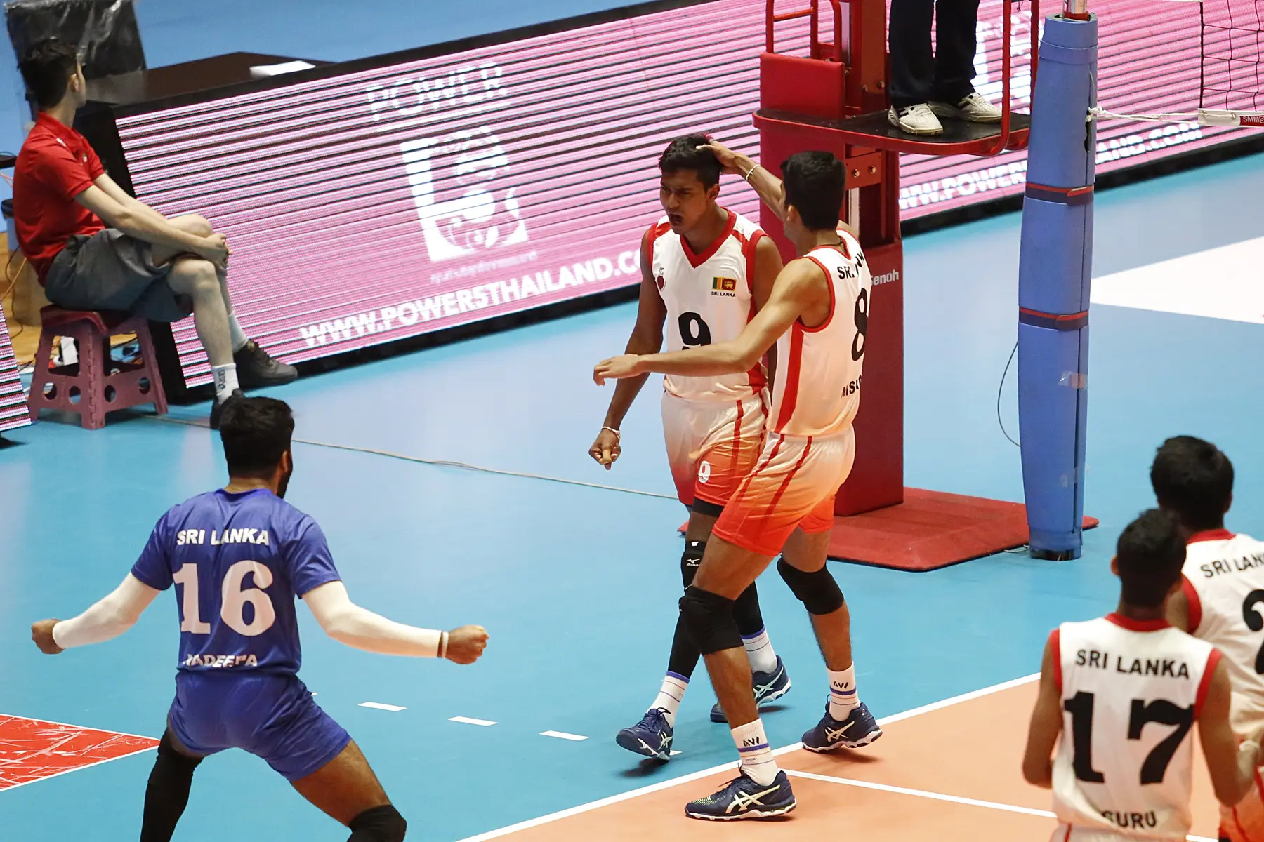 Isuru serving for Sri Lanka in Iran