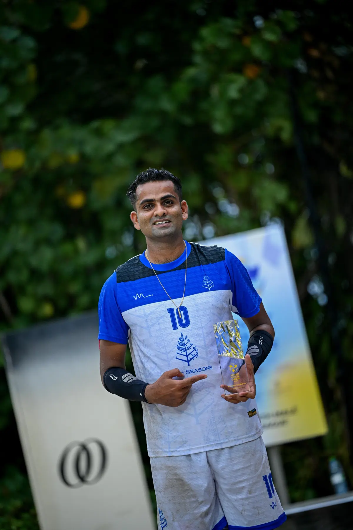 Isuru Madhushan in his resort volleyball uniform