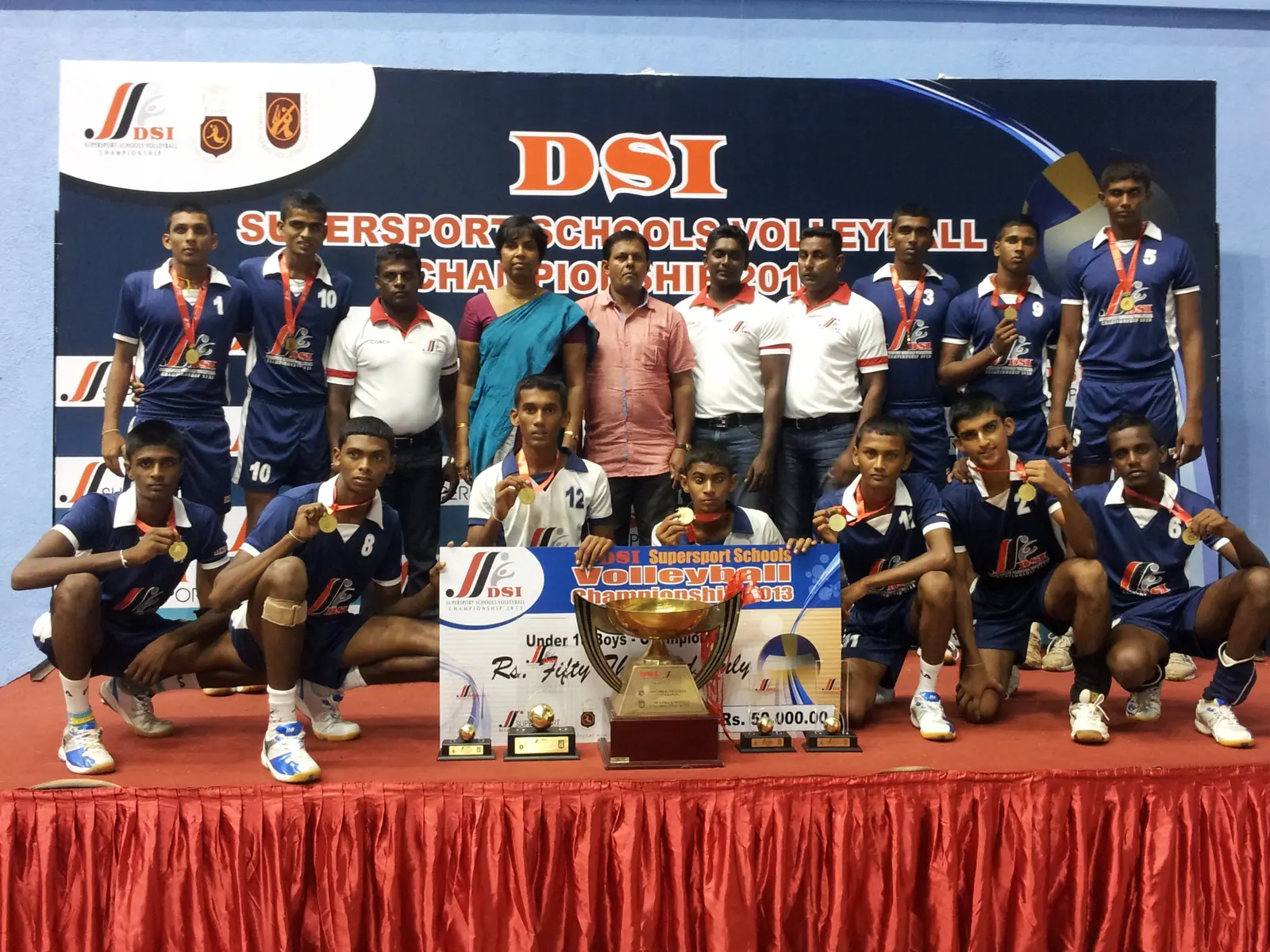 School volleyball team at the DSI championship